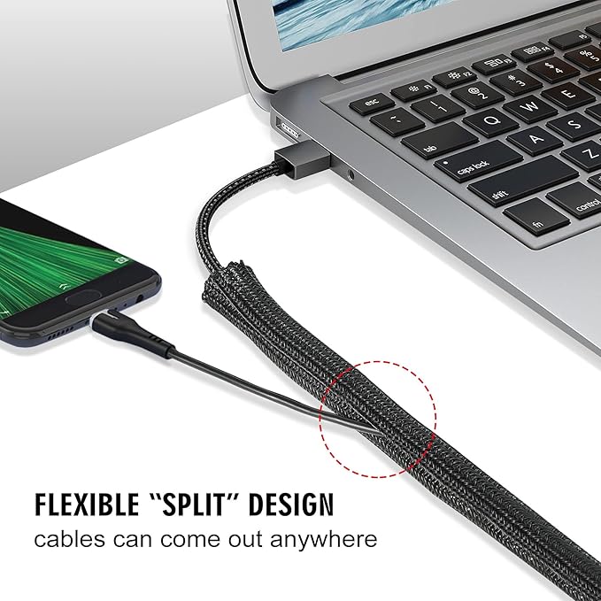 Moxita 25ft - 1 inch Cable Protector Sleeve Split Wire Loom Tubing - Image 3