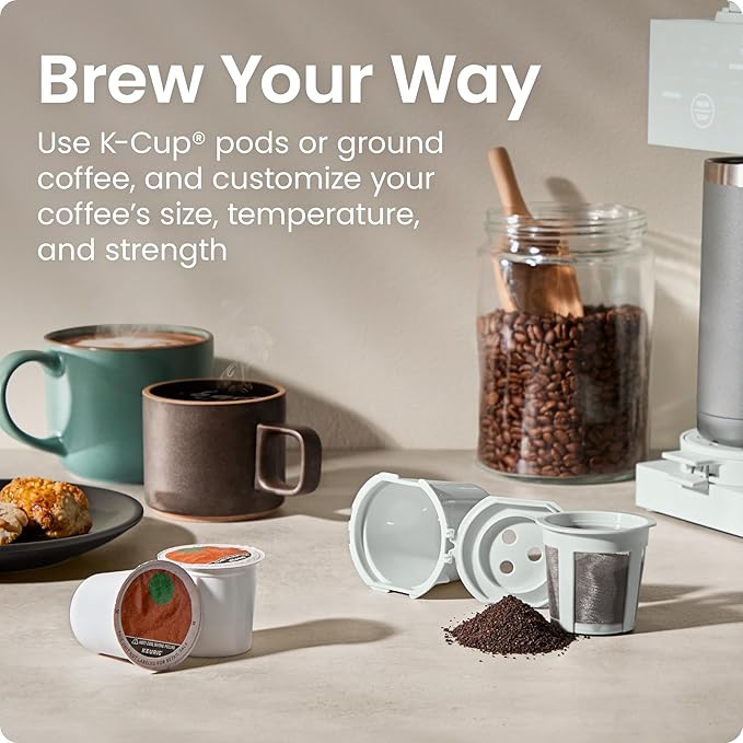 Chefman Caffeinator Single Serve Coffee Maker, Brew Kcups & Grounds, Drip - Image 4