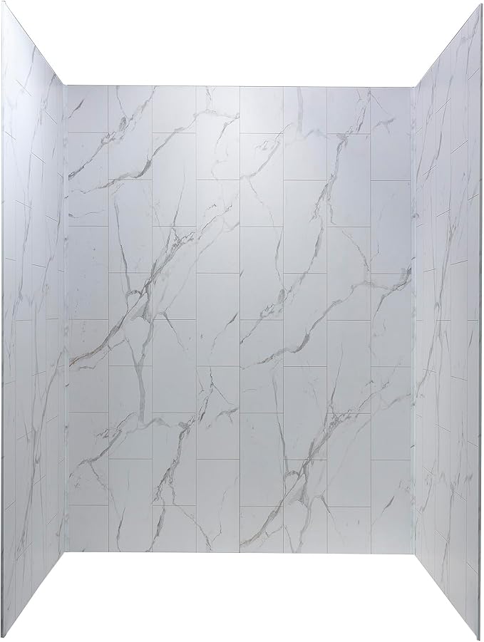 Palisade 78in x 60in x 36in Waterproof Vinyl Shower Surround Kit by PalisadeWallTilesandPlanks