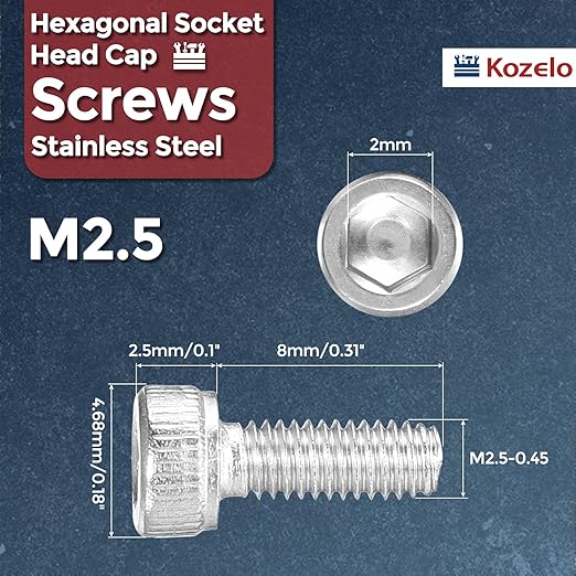 Kozelo 100pcs Socket Head Cap Screws - Image 2