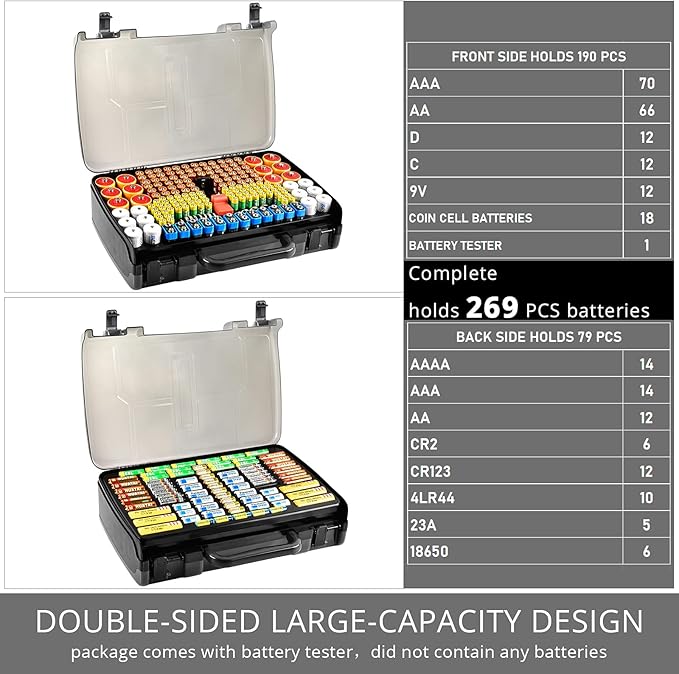 Aptbyte Battery Organizer Storage Holder Box Case - Image 3