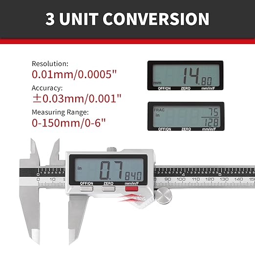 Unipec 8 Inch/ 200mm IP54 Grade Stainless Steel Digital Caliper & Stainless - Image 6