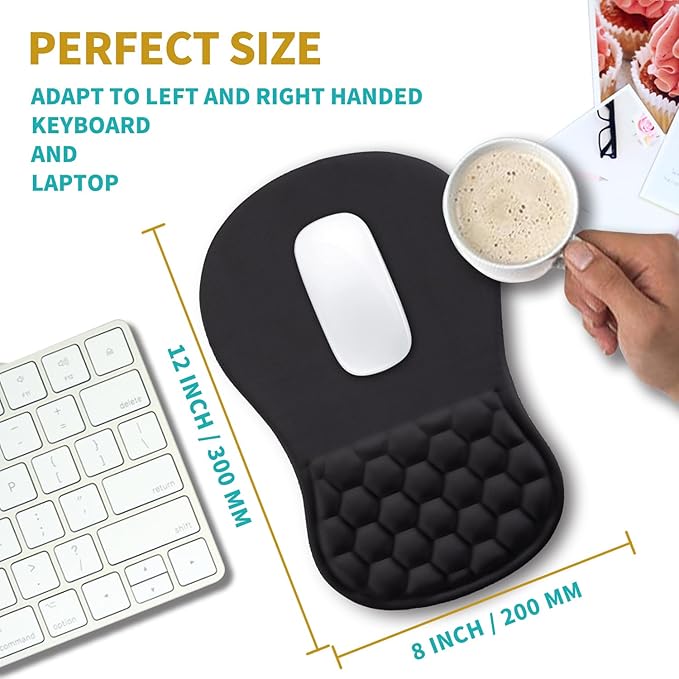 Hokafenle Ergonomic Mouse Pad Wrist Support, Wrist Rest Mousepad - Image 3