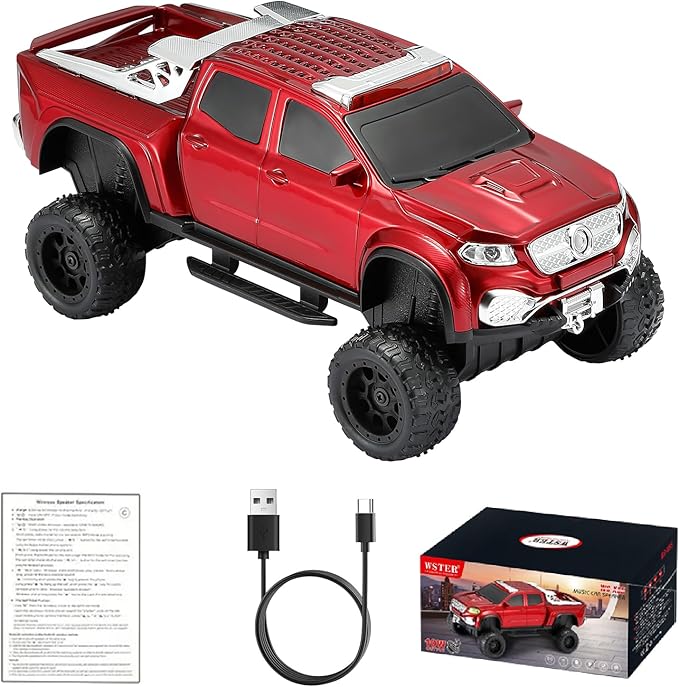 WSTER WS-X65 Pickup Truck Replica Bluetooth Speaker – HD Sound, FM Radio by WSTER