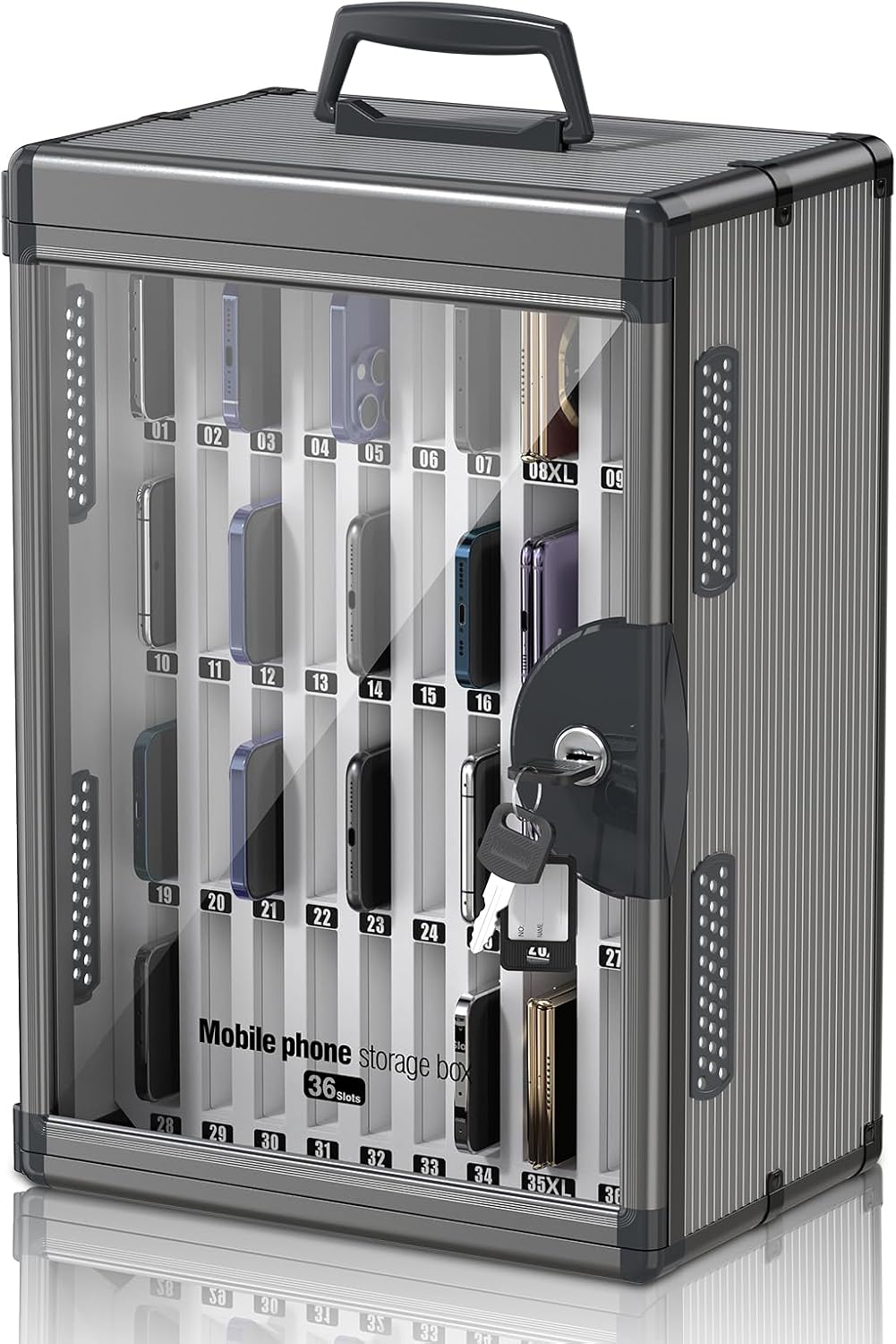 36 slots cell phone locker for classroom, portable, main product view