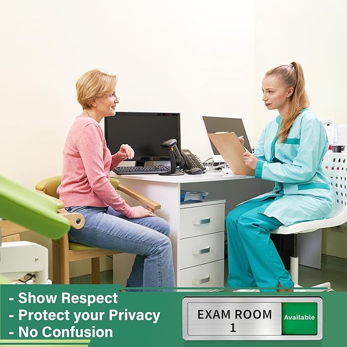 Exam Room Sign, Exam Room Numbers, In Use/Available Slider Door Signs - Image 4