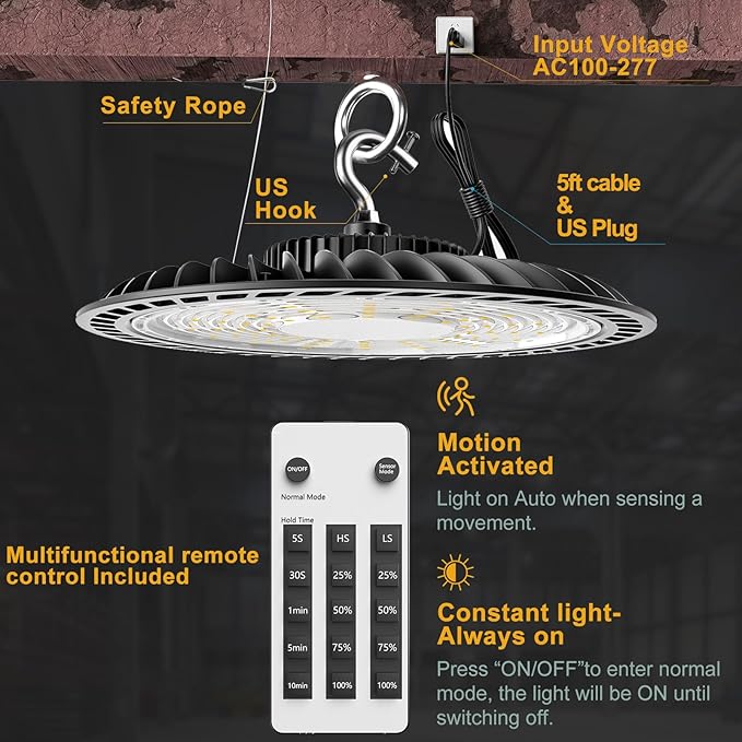 ACOHOOK Smart 200W HIgh Bay LED Lights - Image 6
