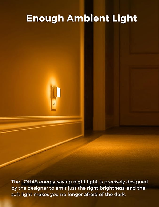 L LOHAS LED Night Lights Plug into Wall, Plug in Night Light, Dusk to Dawn - Image 4