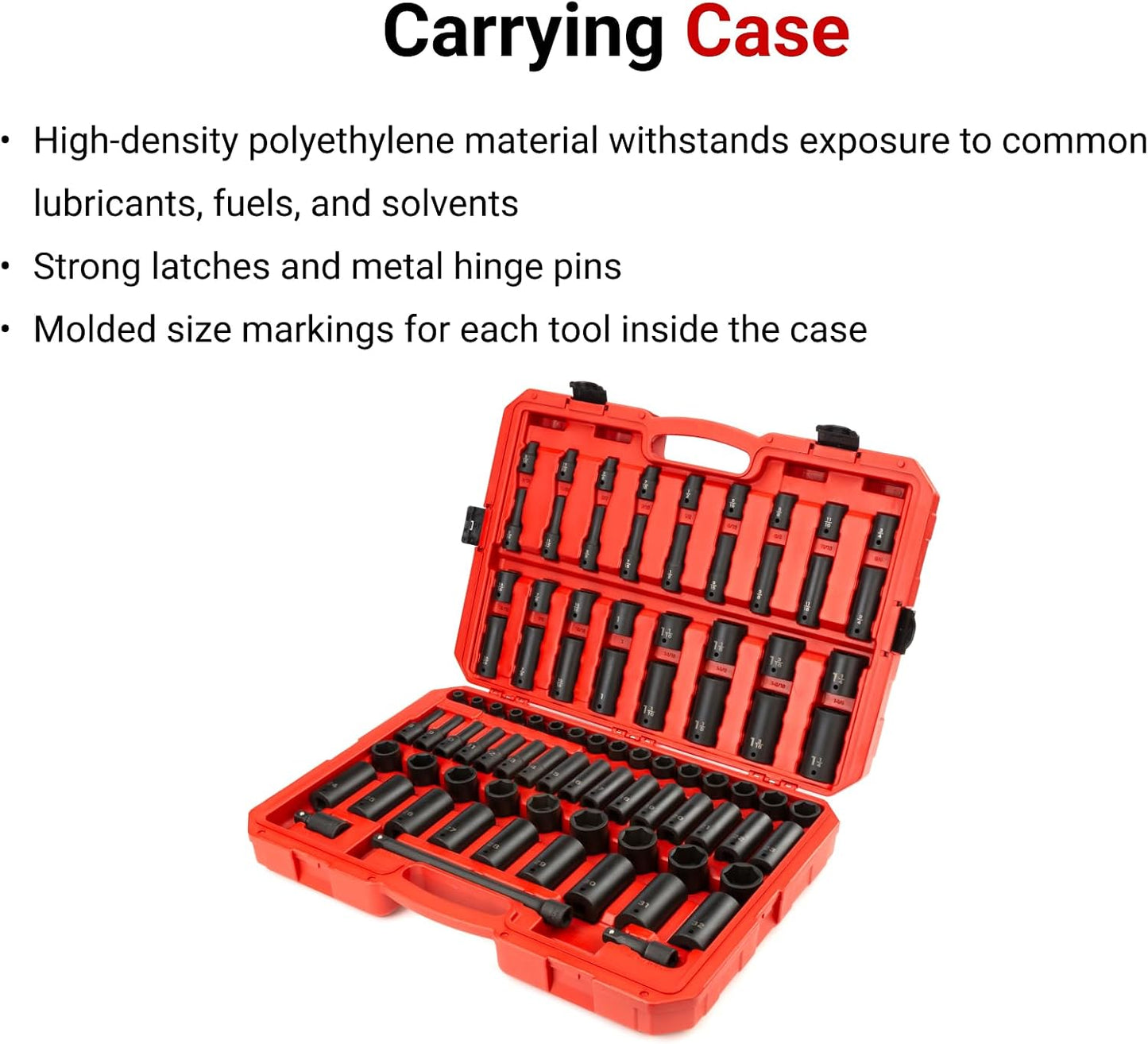 TEKTON 1/2 Inch Impact Socket Set, 87-Piece | SID92407