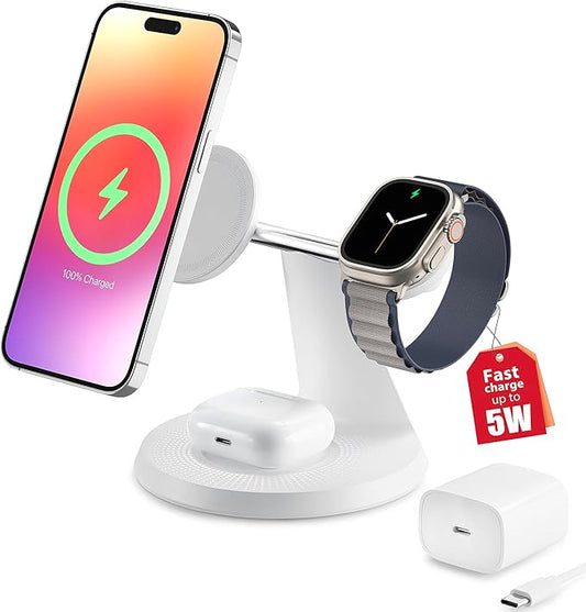 3 in 1 Wireless Charging Station by ZECHIN
