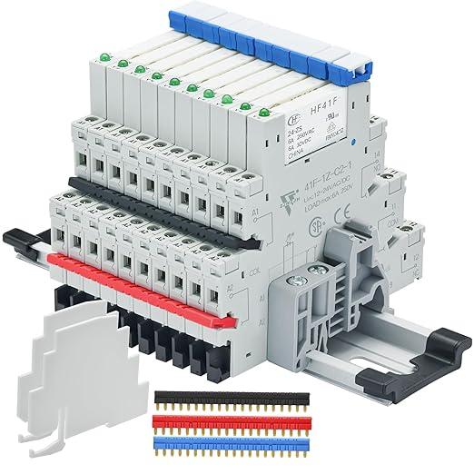 ZJWZJH 10Pcs Miniature Electromagnetic Relay 24V Coil DC/AC; Signal by ZJWZJH