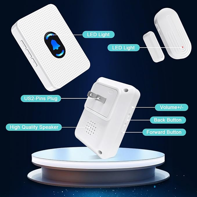 Daytech Wireless Door Chime Alarm System - 800ft Long Range - Image 8