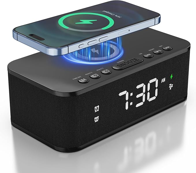 Fansbe Direct Digital Alarm Clock White Noise, Loud Digital Alarm Clocks by FansbeDirect