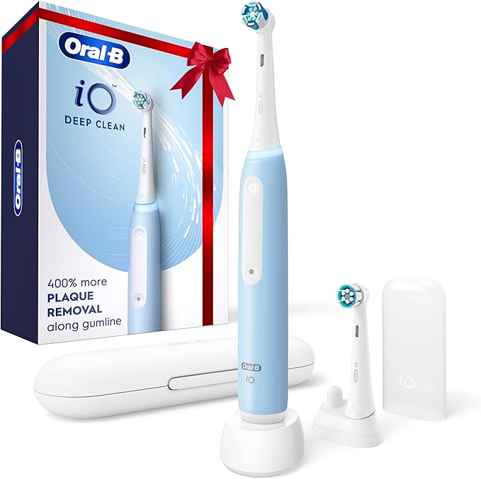 Oral-B iO Deep Clean Rechargeable Electric Powered Toothbrush, Icy Blue by Oral-B