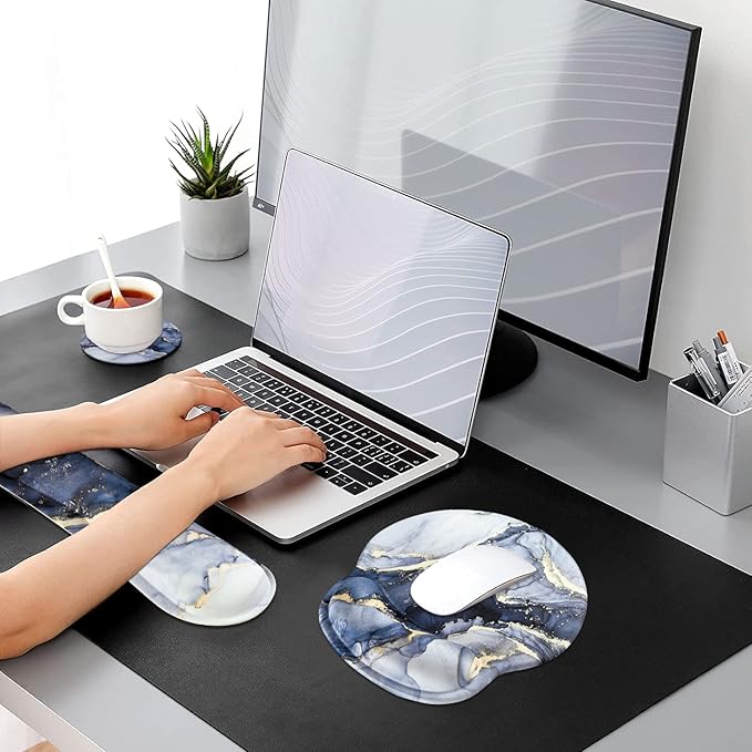 iLeadon Mouse Pad with Wrist Support Keyboard Wrist Rest Set, Ergonomic Mouse - Image 7