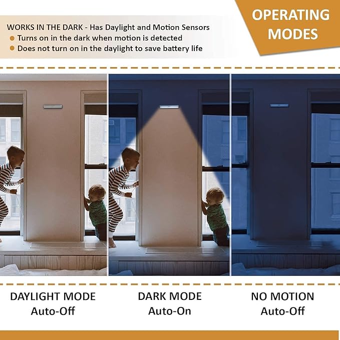 VYANLIGHT Under Cabinet Lighting – Motion Sensor Closet Lights, Battery - Image 4