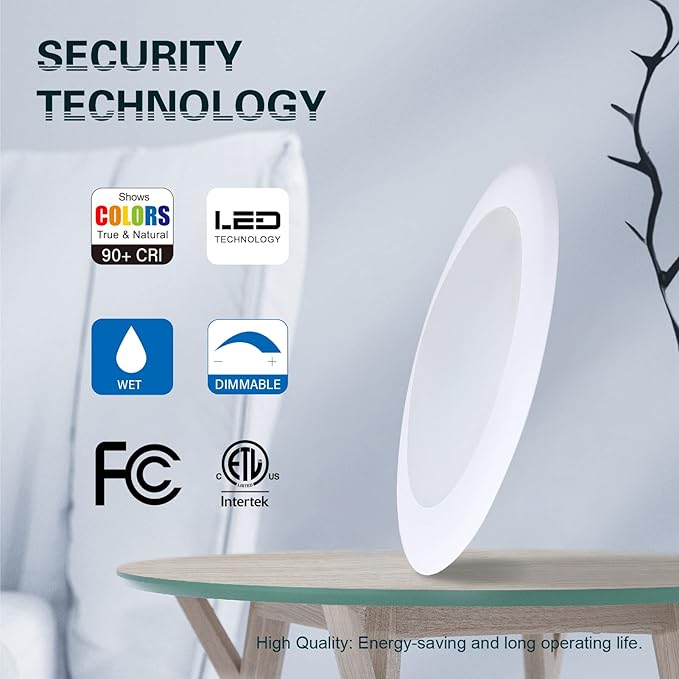 TOPELER 12Pack 6 Inch Flush Mount Ceiling Light, 15W Low Profile Dimmable Flush - Image 2
