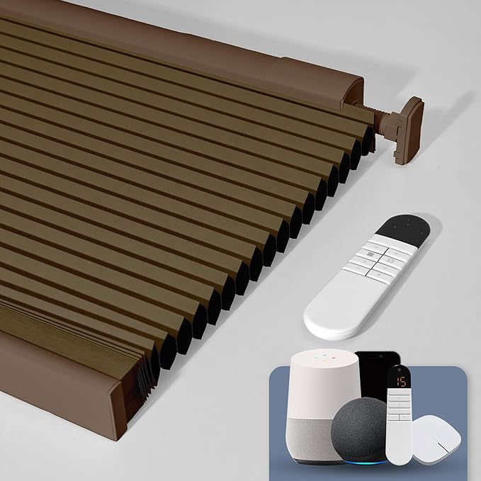 Boolegon No Drill Motorized Cellular Blinds by Boolegon