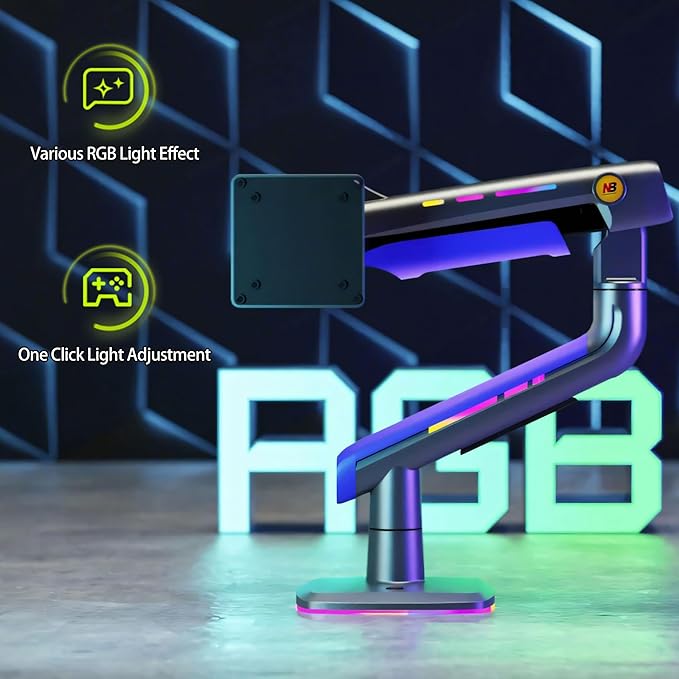 NB Gaming Monitor Arm or for 32 to 60 Inches Screen, Load up to 20 kg, VESA - Image 6