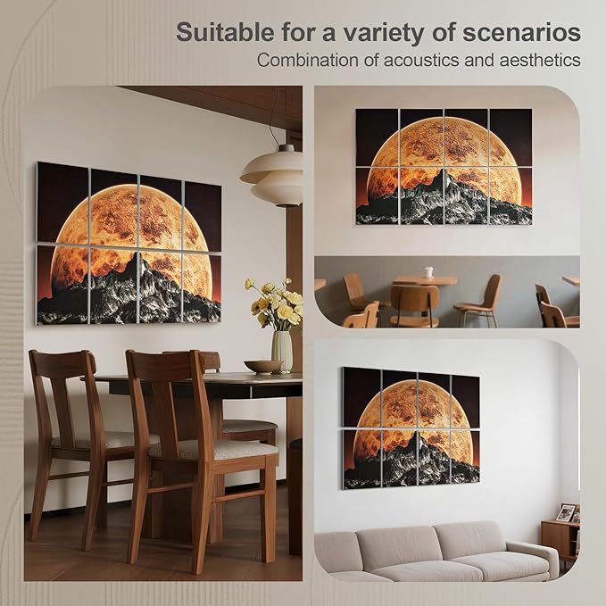 UMIACOUSTICS 8 Pcs 0.7Inch Thick Art Acoustic Panels, Total 47.2” x 31.5” - Image 8