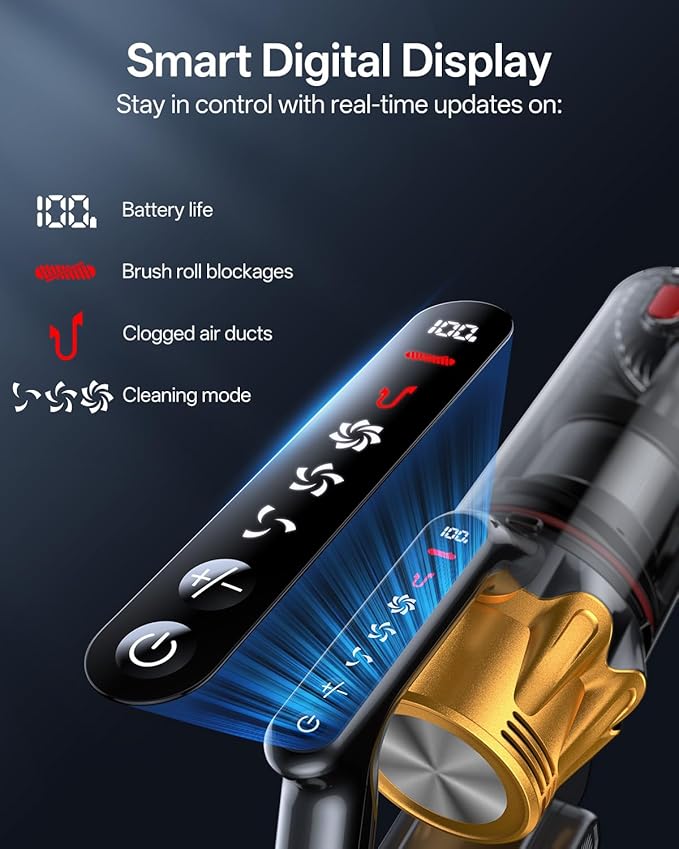 Cordless Vacuum Cleaner, 650W 55KPa 60Mins Vacuum Cleaners - Image 7