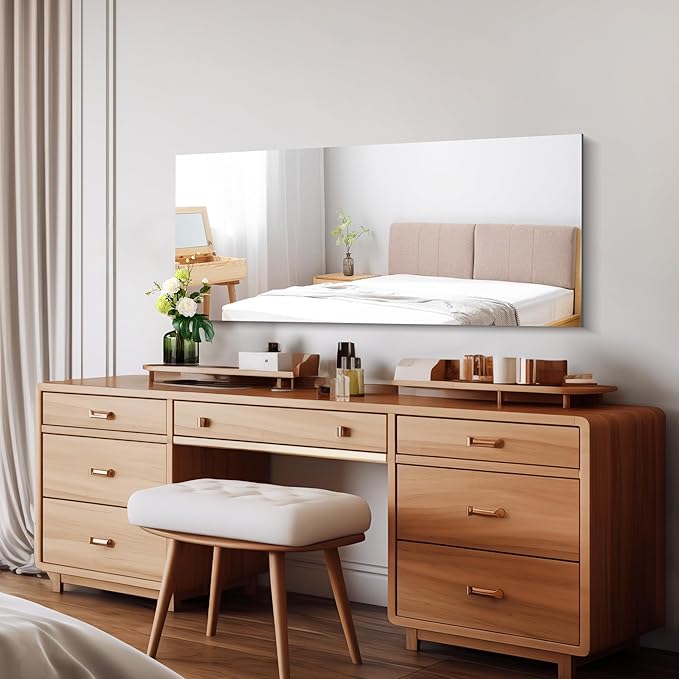 CILIBER Frameless Mirror, 20x48 Inch Bathroom Mirrors - Image 2