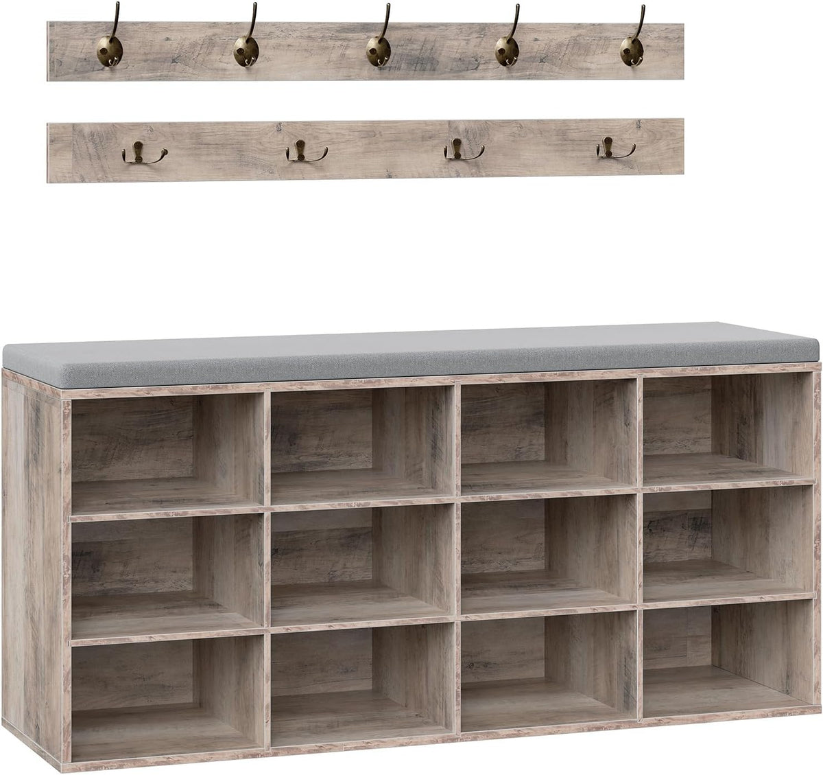 hoobro shoe storage bench with cushion, 39.4" l, main product view