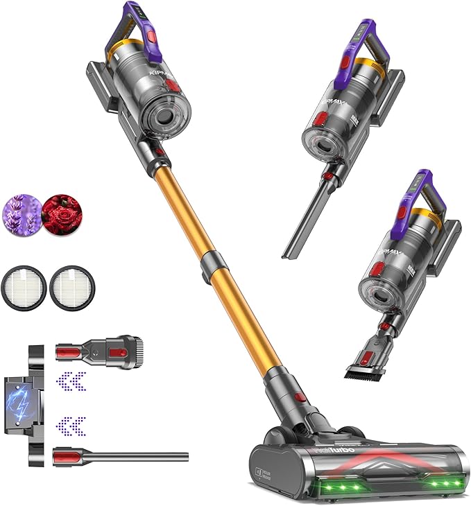 KIPMAX Cordless Vacuum Cleaner, 50KPa 550W Stick Vacuum by KIPMAX