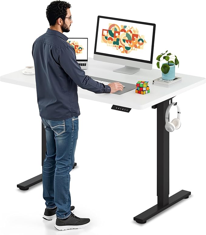 SANODESK Electric Standing Desk 48 x 30 Inches Whole-Piece Desktop Height by sanodesk