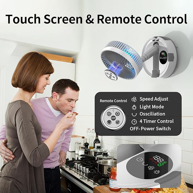 Socool 20000mAh Portable Fan Foldable Wireless Battery Rechargeable - Image 6