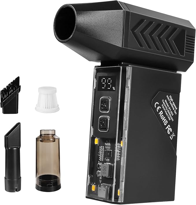 Newdehanm Violent Turbo Fan，Mini Electric Compressed Air Duster & Vacuum Cleaner by Unknown