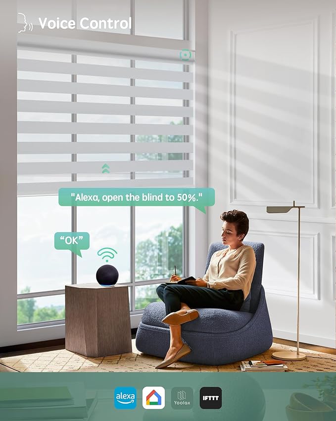 Yoolax Motorized Zebra Blinds Compatible - Image 3