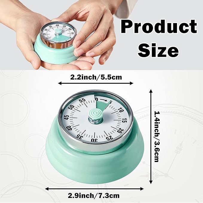 KwonfaiDelil 60-Minute Magnetic Visual Timer, Silent Operation and No Battery - Image 2