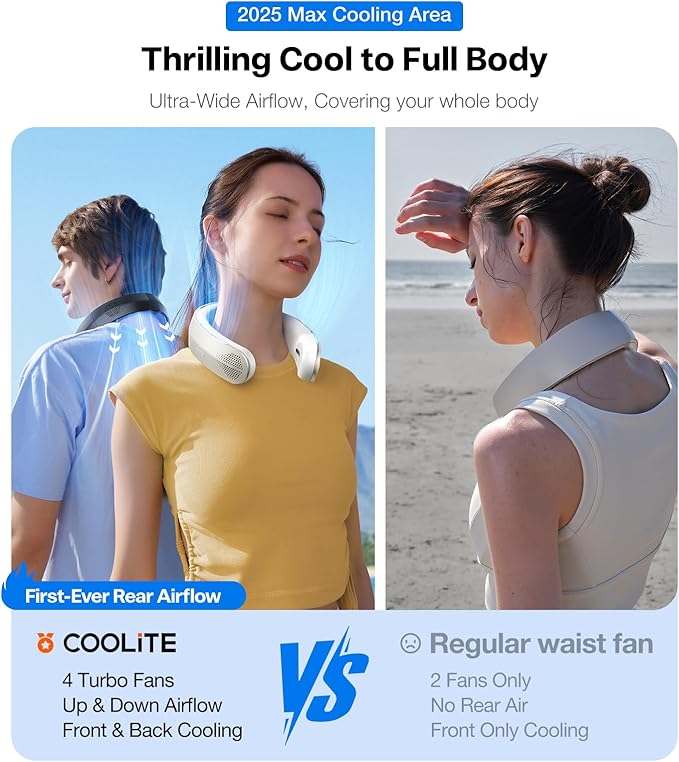 TORRAS COOLiFY Lite Neck Fan, Industry’s Strongest Power, Portable Neck Fan - Image 5