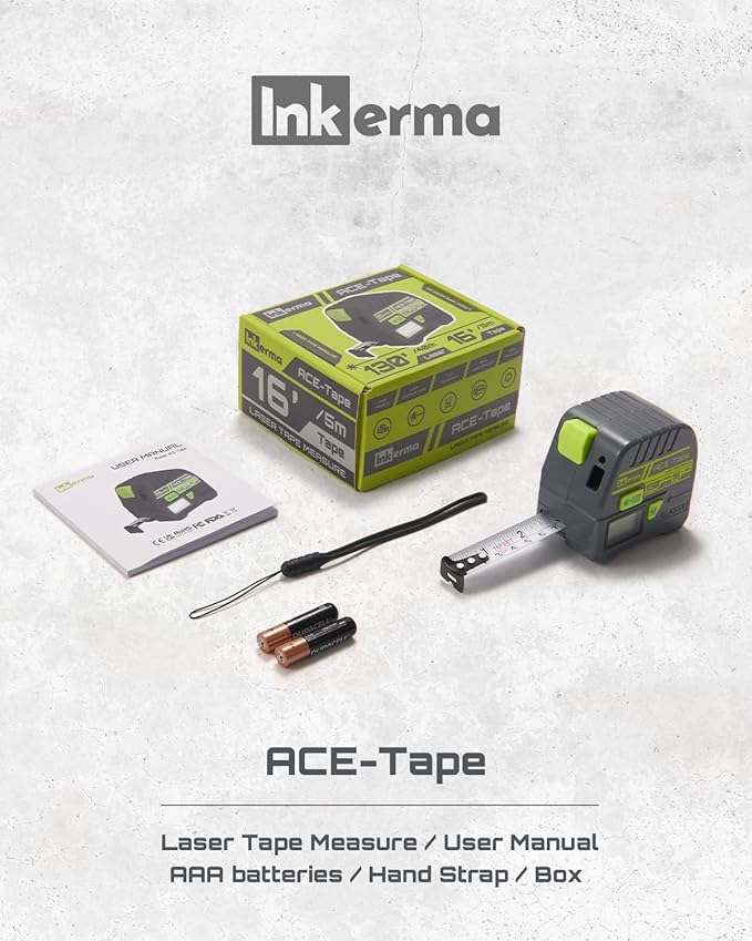 2-in-1 Laser Tape Measure, Inkerma 130Ft/40m Laser Measurement Tool & 16Ft/5m - Image 7