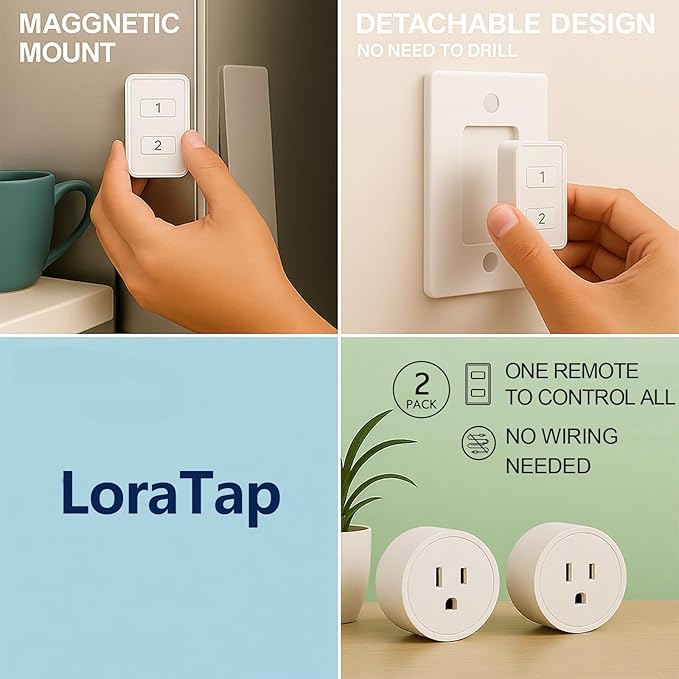 LoraTap Mini Wireless Remote Control Outlet Plug Adapter - Image 4