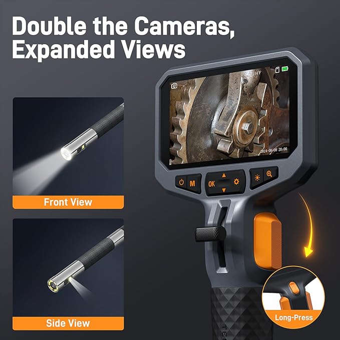 Articulating Borescope with Dual Lens Endoscope Camera, Teslong Two-Way - Image 3