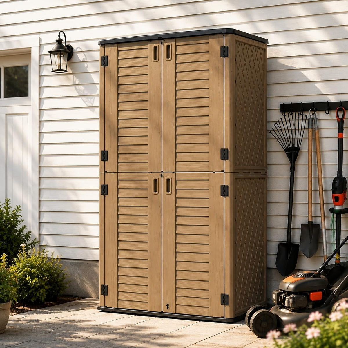 addok 66 cu.ft outdoor storage shed,resin storage cabinet, main product view