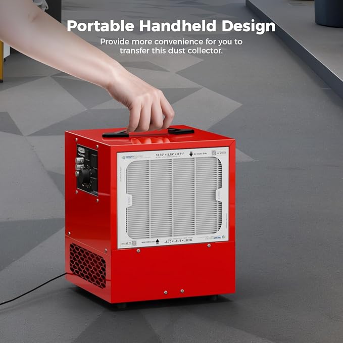 ALORAIR Portable Air Filtration System, 180° Air Intake Tabletop Dust Collector - Image 7