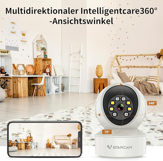 VSTARCAM 1080P One Lens Indoor Security Cameras Wireless WiFi, Color Night - Image 5
