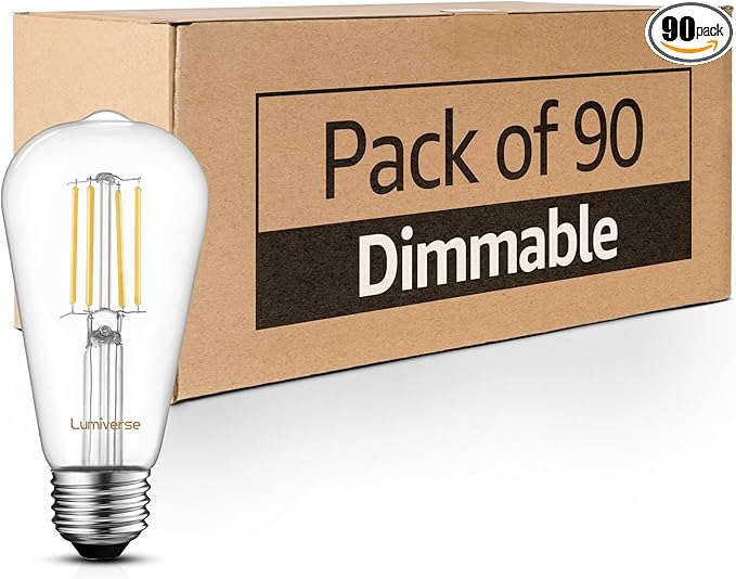 Lumiverse 90 Pack ST21 Led Vintage Edison Light Bulbs, 2700K Soft White by Lumiverse