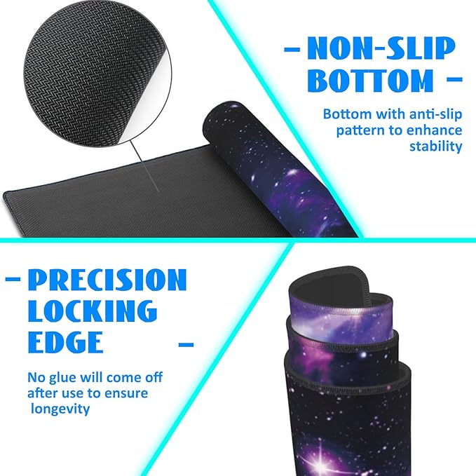 Desk Mat, Galaxy Nebula Universe Space Extended Gaming Mouse Pad Large - Image 6