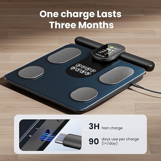 YINOLIFE Scale for Body Weight, 8 Electrode Smart Bathroom Scale - Image 6