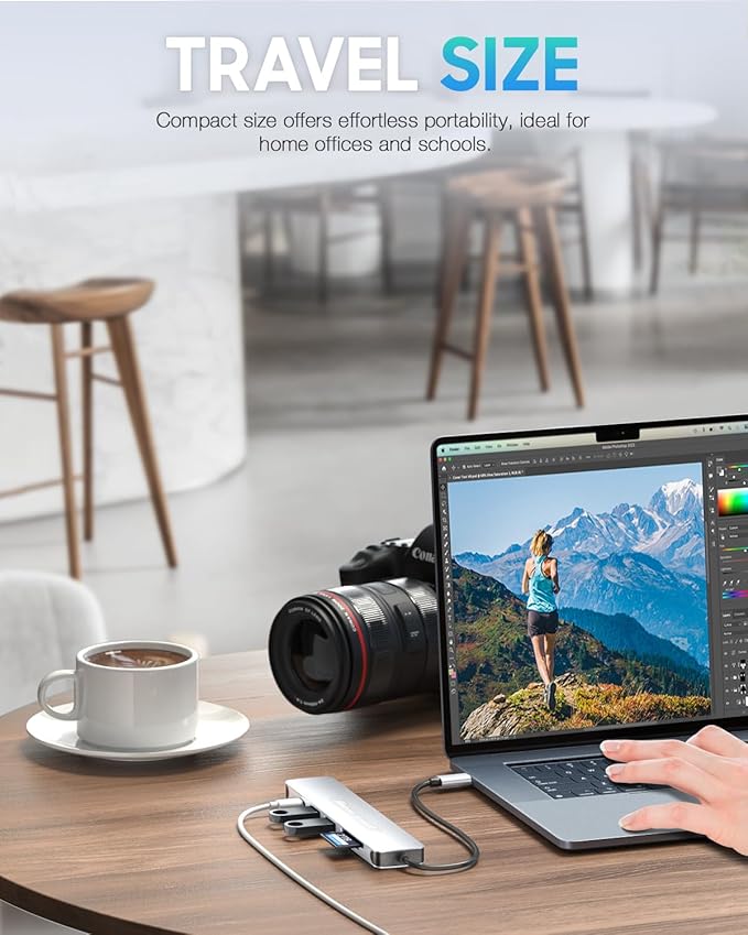 Hiearcool USB C Hub Multi-Port Adapter, 7-in-1 USB-C Dongle - Image 6