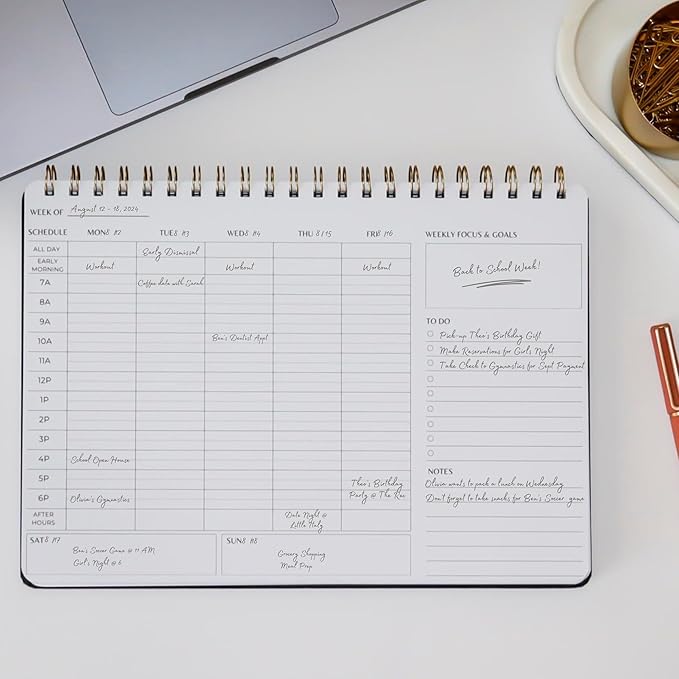 Undated Weekly Schedule | Business Planner | 8.25” x 11.75” ADHD Organizer | - Image 5