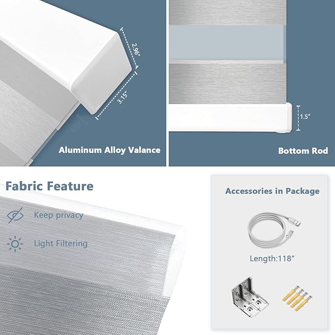 COOLWINDS Motorized Zebra Blinds - Image 3