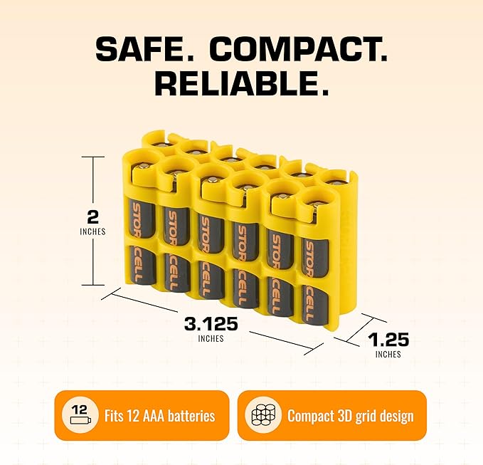 Storacell AAA-12 Battery Storage Caddy and Dispenser, Holds 12 AAA Batteries - Image 6