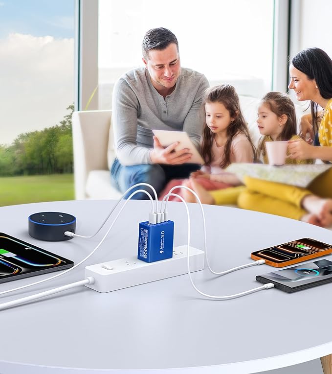 USB C Wall Charger, 60W USB C Charger Block 2-Pack 5-Port PD Fast Charging - Image 8