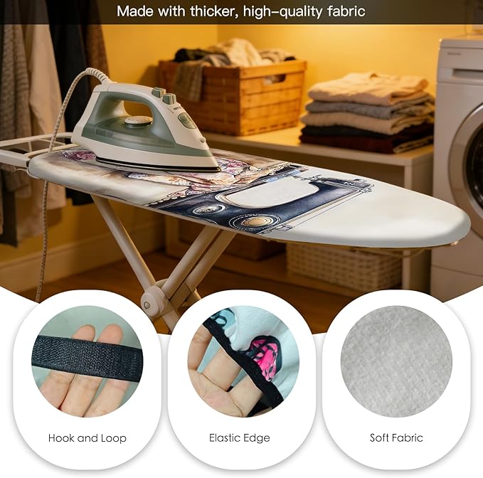 Nuxovilar Ironing Board Cover Needle Cotton 15x54 Inches | Ironing Board Cover - Image 5