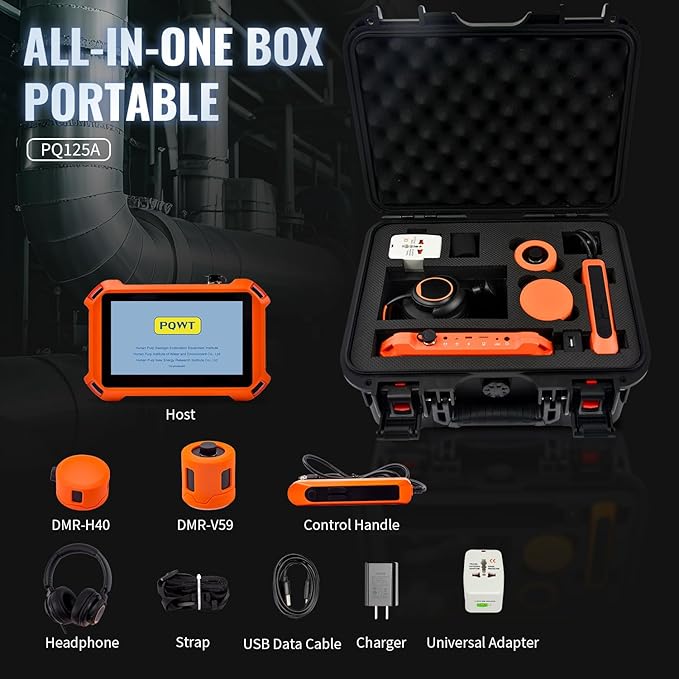 PQWT 125A Underground Water Leak Detector, Indoor Wall & Ground Water Pipe Leak - Image 2